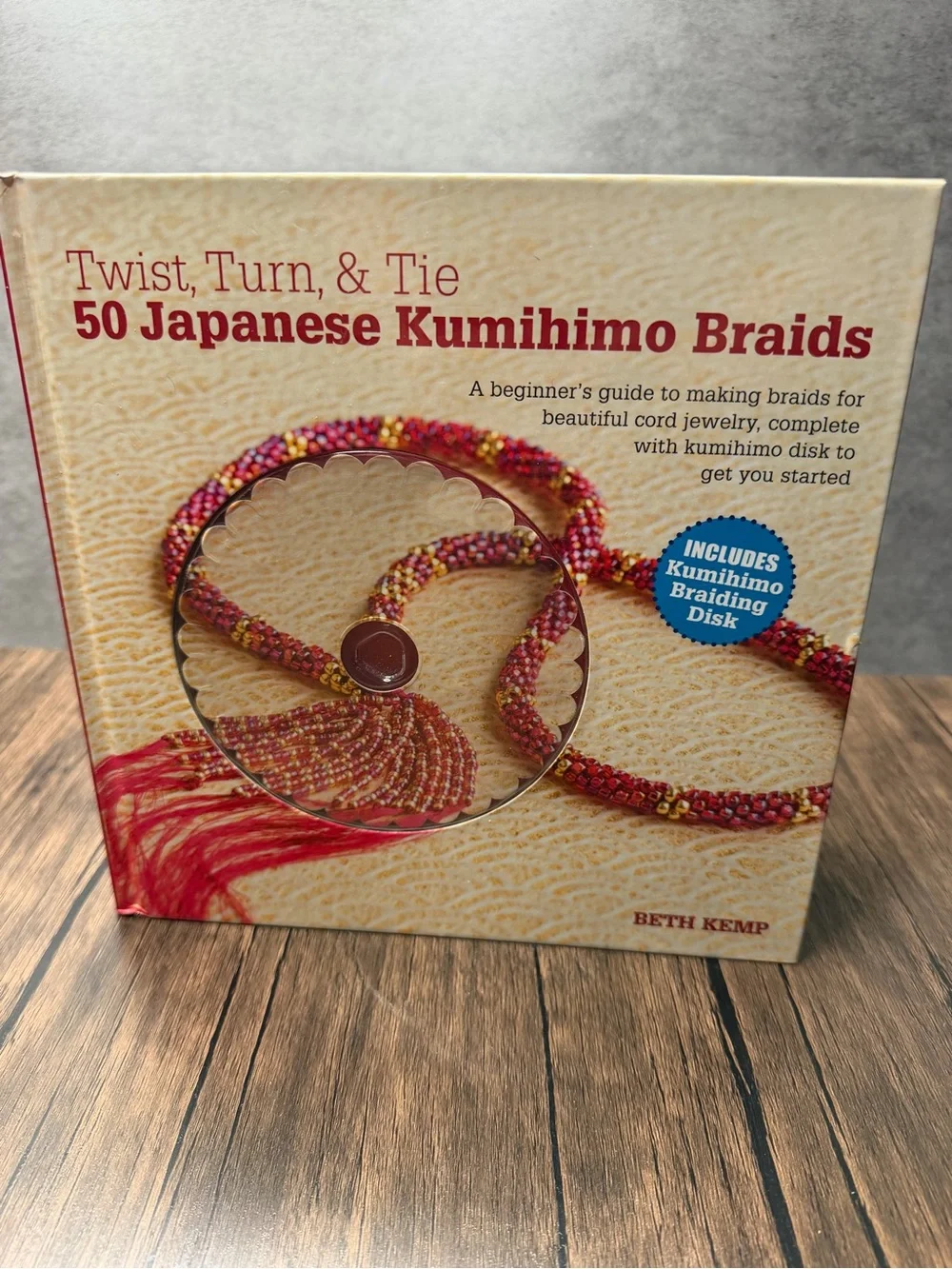 50 Japanese Kumihimo Braids Craft Book - Red & Gold Cord Jewelry